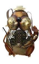 Deco Breeze Fly Fish Fishing Metal Dog Electric Fan 11" Tall - RARE