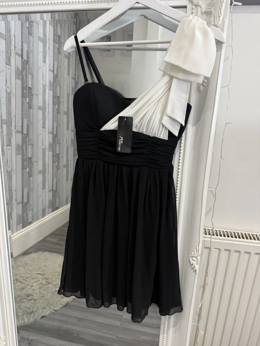 one sleeve black mini dress Avian One Shoulder Mini Dress