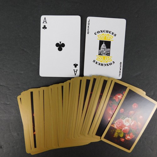 VTG Congress Designer Series Playing Cards Flowers Double Deck w/ case Spain - Picture 8 of 20