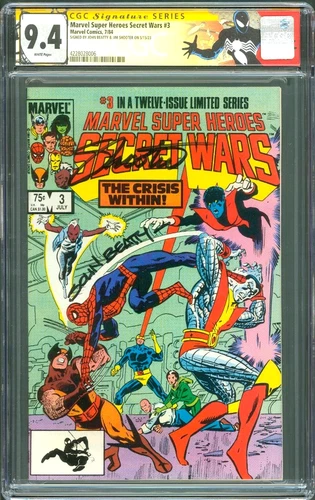 Marvel Super Heroes Secret Wars 3 CGC 9.4 2XSS Beatty Shooter 7/1984 1st Titania