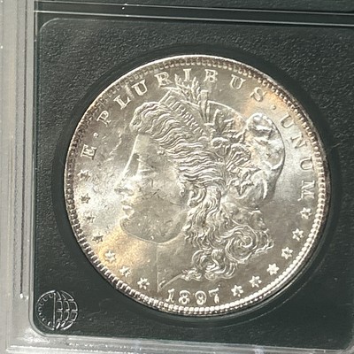 1897 P Morgan Silver Dollar brilliant uncirculated gorgeous Silver dollar ￼￼￼