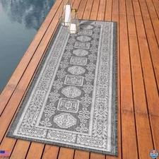 Keen Home Design Terrace 2x8 Outdoor Runner Rug - Washable 2'2"x7'7" for Patio