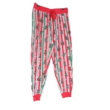 Buc-ee  s Christmas Drawstring Pajama Jogger Pants Size L Colorful Holiday