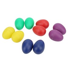 10Pcs Mini Musical Eggs Colorful Hand Plastic Egg Shakers Percussion Musical CHU