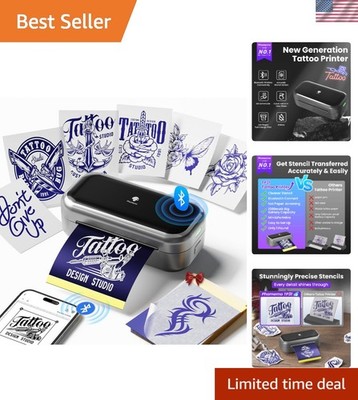 TP31 Mini Bluetooth Tattoo Stencil Printer & 30 Transfer Papers Included