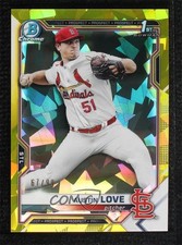 2021 Bowman Chrome Draft Sapphire Edition Yellow 67/99 Austin Love #BDC-164 1u3