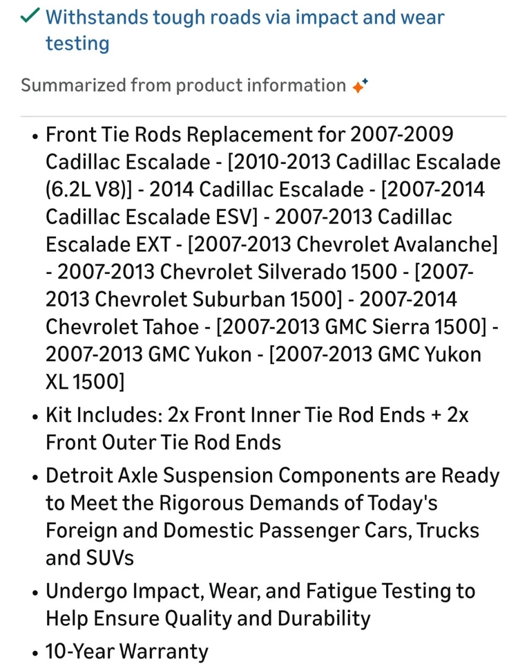 Chevy/gmc Tierod Set 4x4/2x4 - Image 2 of 3