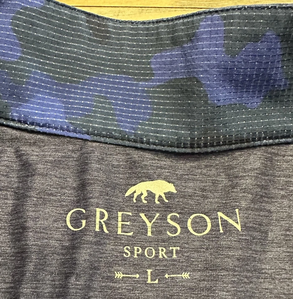 Greyson Sport Blue 1/4 Zip Pullover Shirt Men's L Performance Stretch Brrr L/S - Image 3 of 4