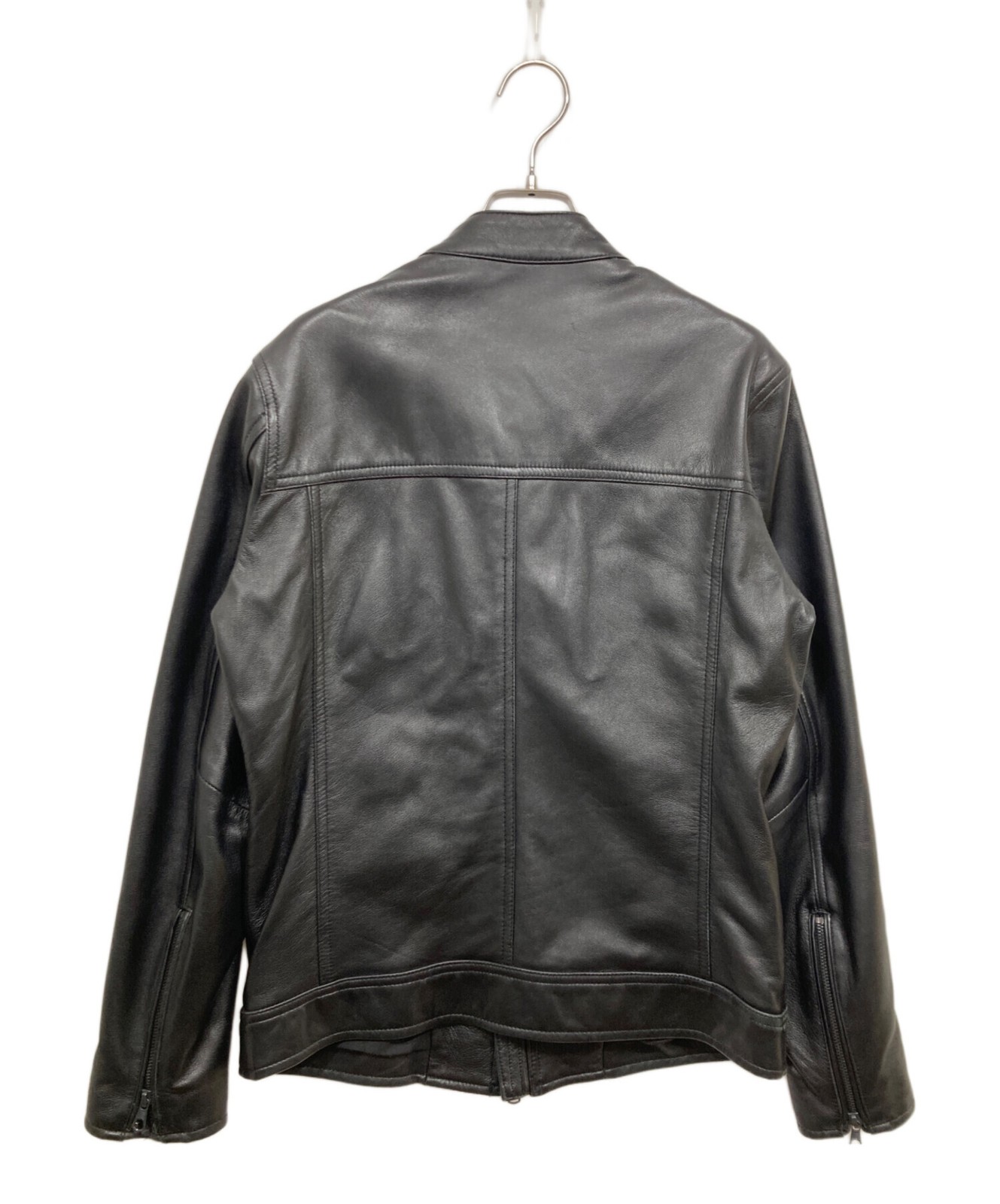 Nano Universe WONDER LEATHER Single Riders Jacket Men's Size S Black - second product detail image