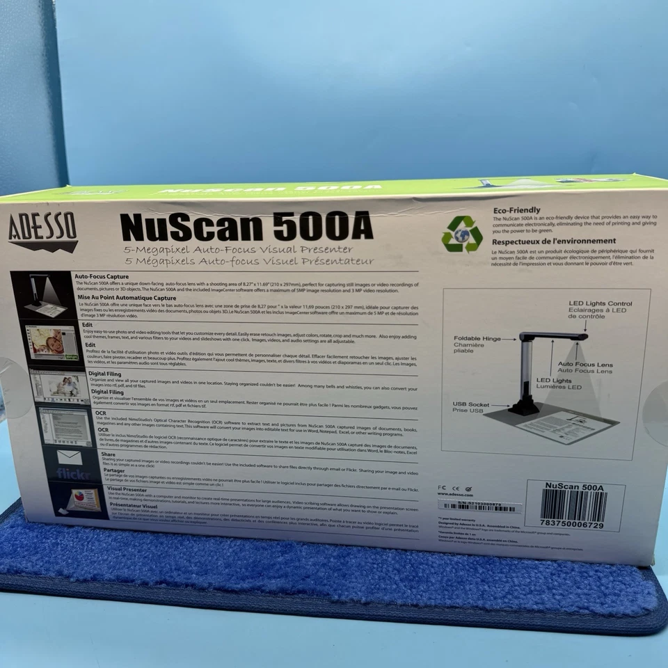 Adesso NuScan 500A - 5-Megapixel Auto-Focus Visual Presenter - Image 3 of 3
