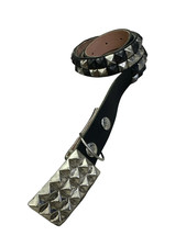 WENDY'S X FOOT THE COACHER STUDDED LEATHER BELT PUNK STYLE 38" LENGTH