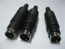 20 pcs 4 Pin Mini DIN Plug Male Connector with Plastic Handle New