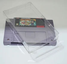 50 Plastic Protective Protectors Cases Display For Super Nintendo SNES Cartridge