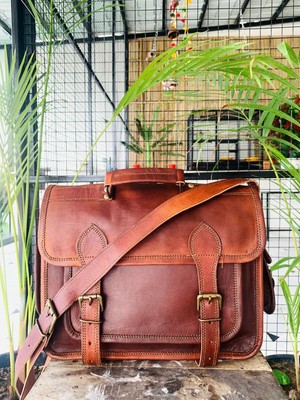 Real Leather Vintage + Modern Leather Camera DSLR And Regular Use Bag Free Gift
