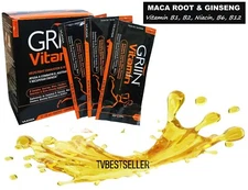 GRIIN VITAMIN MACA ROOT ENERGY LIQUID VITAMINS Maca Extract 12 10ml pouches