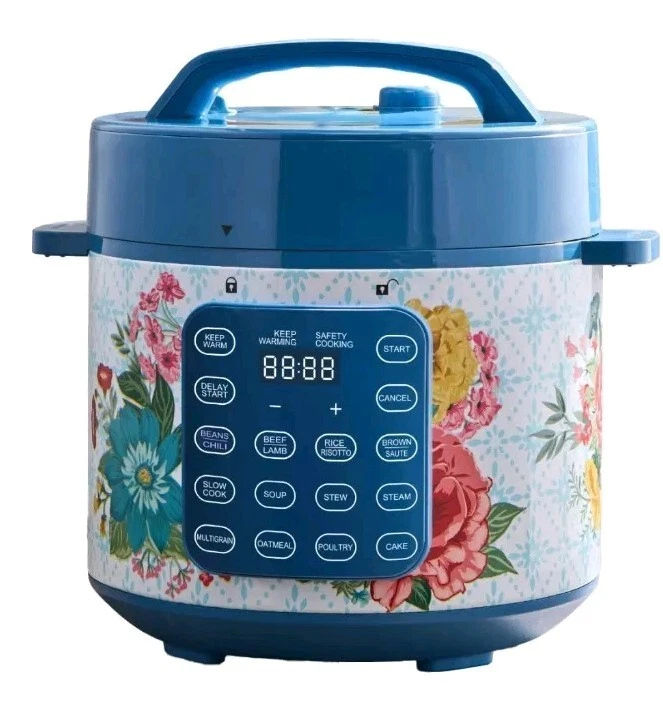 Pioneer Woman ~ FANCY FLOURISH ~ 6-Quart ~ Pressure Cooker ~ Touch Control