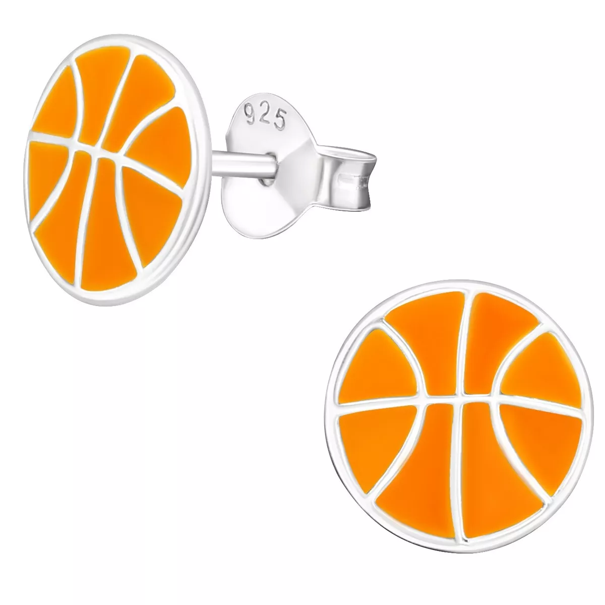 Basketball earrings studs store
