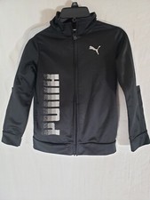 Puma Black Boys Zip Up Sweatshirt Sz 7