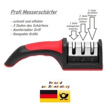 PROFI Messerschärfer 3 Stufen Messerschleifer für scharfe Klingen Hand Schärfer