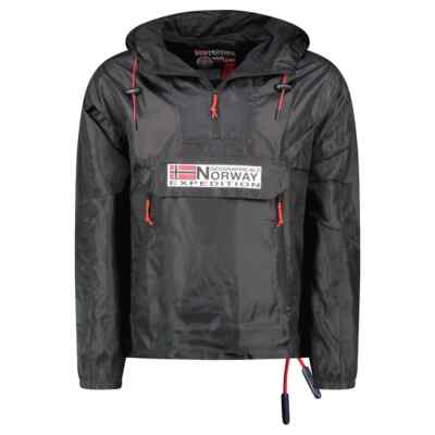 Geo Norway CHOUPA Herren Schwarz Übergangszeit Jacke Frühlingsjacke WW4241H