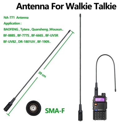 UV-K5 Funkgerät Antenne NA-771 SMA-F UHF VHF 136~174Mhz 400~470Mhz 2-Wege