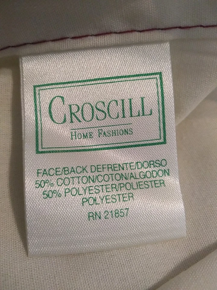 Vintage Croscill Full Size Bed Skirt Dust Ruffle Abstract Multicolor - Image 4 of 4