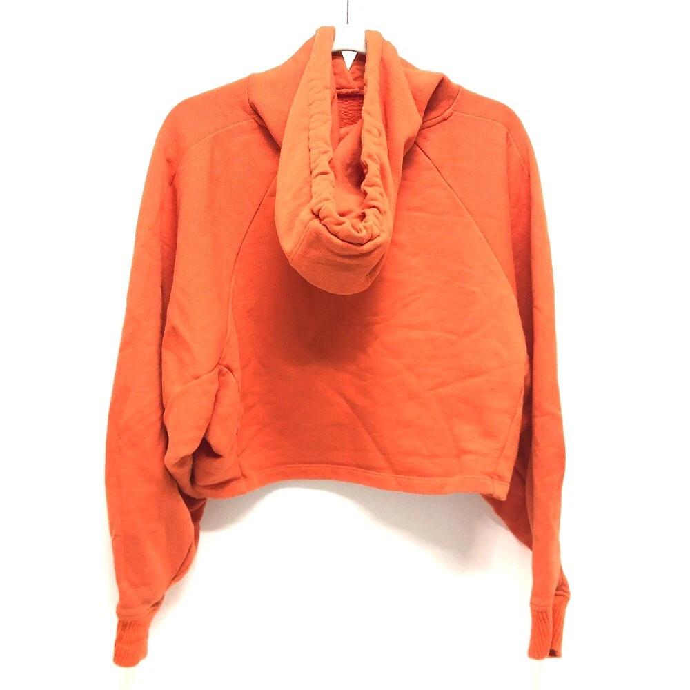 Parka manica lunga LOEWE S359Y22X18 pelle logo toppa anagramma cropped felpa con cappuccio