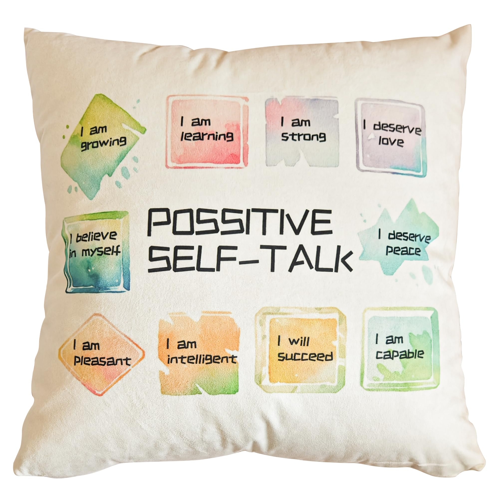 Throw Pillow Covers 18x18 Inches Motivational Quote Cushion Covers Boho Playr...-image