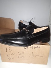 NINE WEST Mens Dress Loafer Shoes Mens size 13 DWAYNE Models BLACK Fresh #169