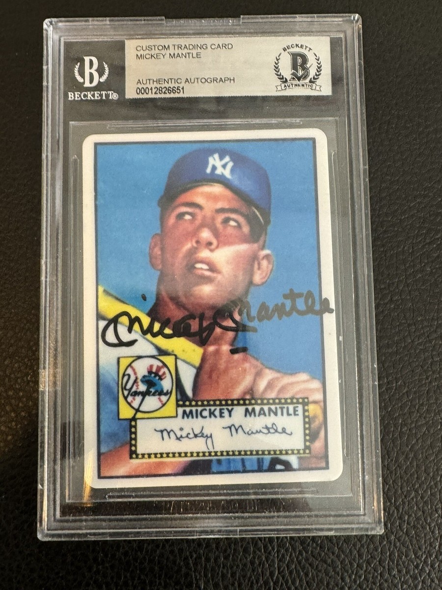 Mickey Mantle RC Auto Signed Rookie 1952 Topps #311 HOF Porcelain