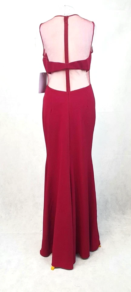 JS Collection Cut Out Evening Dress Red UK Size 8 Rrp £159 BOX1 BB 05 - Image 3 of 4