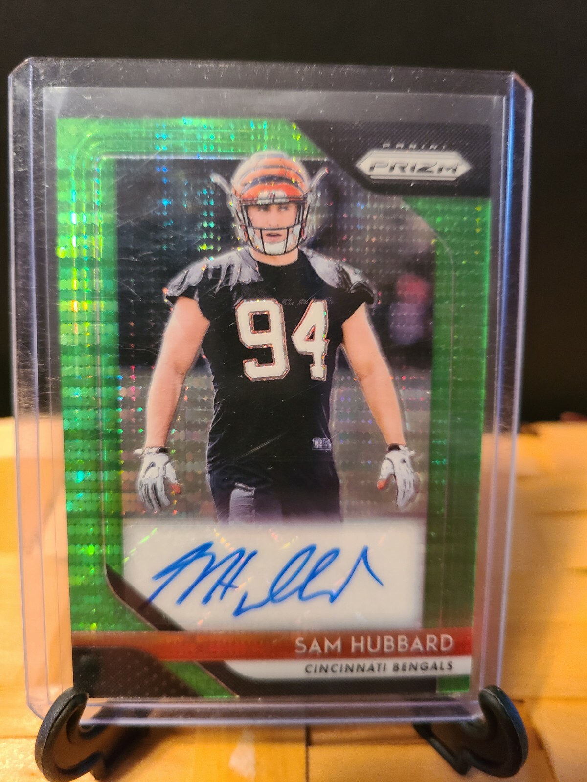 2018 Panini Prizm Pulsar Green Wave Rookie Sam Hubbard (RC)