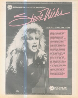 SFBK27 BILD/ANZEIGE 13X11 WESTWOOD ONE RADIO PRÄSENTIERT : STEVIE NICKS