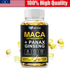 Organic Maca Root Capsules Peruvian Maca Extract for Men  Women Health Softgels