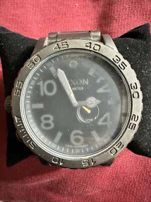 Mens Nixon ''The 51-30'' Quartz Watch All Black w/Tide Ind, Screwdown Crowns-Runs