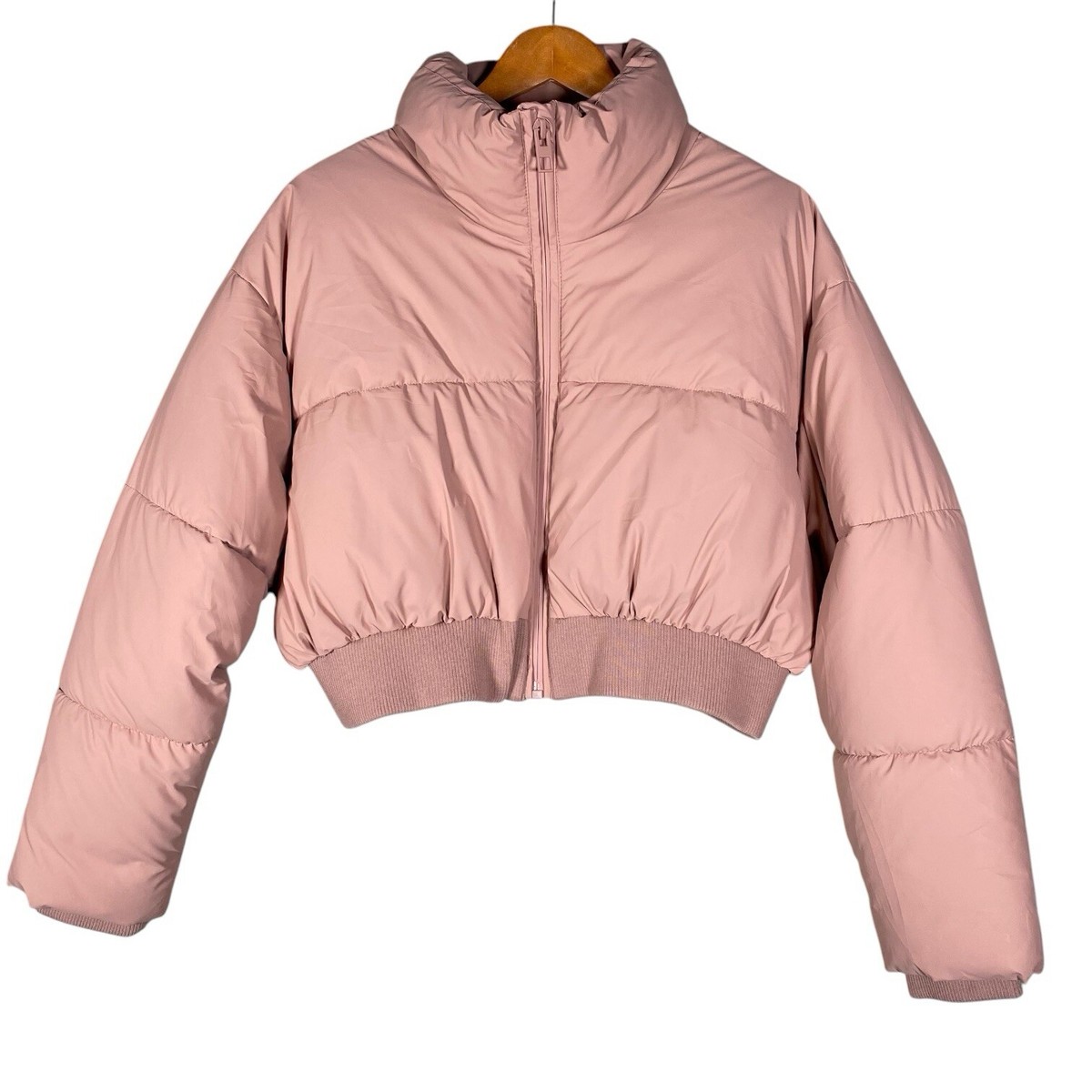 ZARA - ZARA くすみピンク　中綿ジャンパー　MA1 Zara Jacket XL Matte Pink Cropped Puffer Blogger Favorite Winter