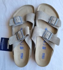 Birkenstock Arizona Bs Soft Footbed Color Stone Coin Suede Regular Wide