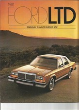 Original 1981 Ford Ltd Crown Victoria Ltd Ltd Country Squire Sales Brochure
