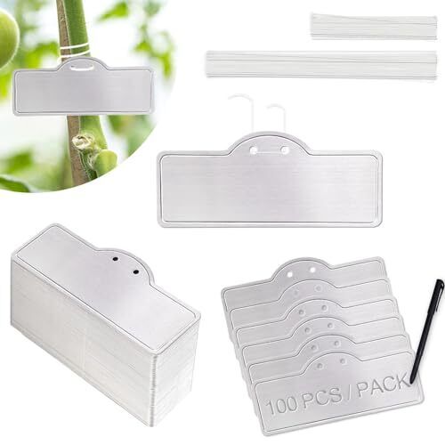 TCYPUHL Metal Plant Labels Plant Tags, Tree Aluminum Tags 100 PACK Aluminum - Bild 1 von 6