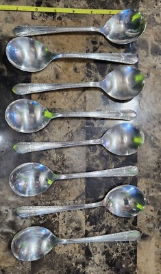 #ad #ad LOT OF 8 ART DECO c1939 REGENT SILVERPLATED GUMBO SOUP 👌 SPOONS🥣 $39.99