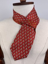 Gianni Versace Red Polka Dot 100% Silk Made in Italy Formal Dress Tie