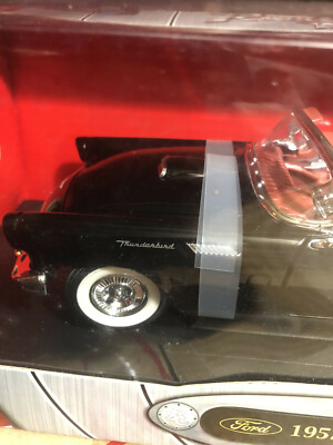 1957 Ford Thunderbird Black w TOP 1:18 Road Legends YatMing