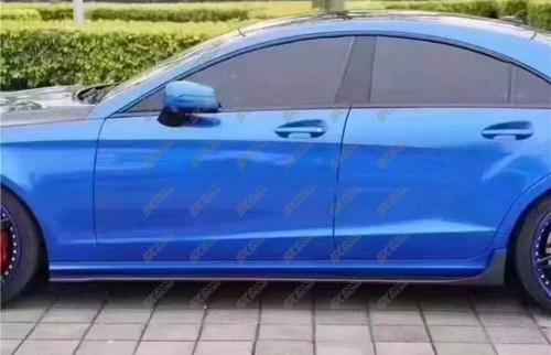Fit For Benz CLS Class W218 CLS63 2015-2018 2PCS Carbon Side Skirt Extension Lip - Picture 6 of 21