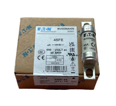 Lot De 5 Fusibles 45A 690V Type T BS88 – Neufs Sous Emballage !