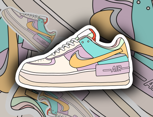 Nike Air Force 1 Color-Block Tenis Pegatina de vinilo | eBay