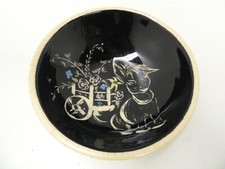 JOHN WILLIAMS AUSTRALIAN POTTERY HAND PAINTED DONKEY FLOWER CART DISH BOWL SIGN