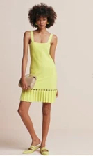 Riani CRÊPE VISCOSE MINI DRESS Knitted Sleeveless Green Size 34/UK 8 RRP 269