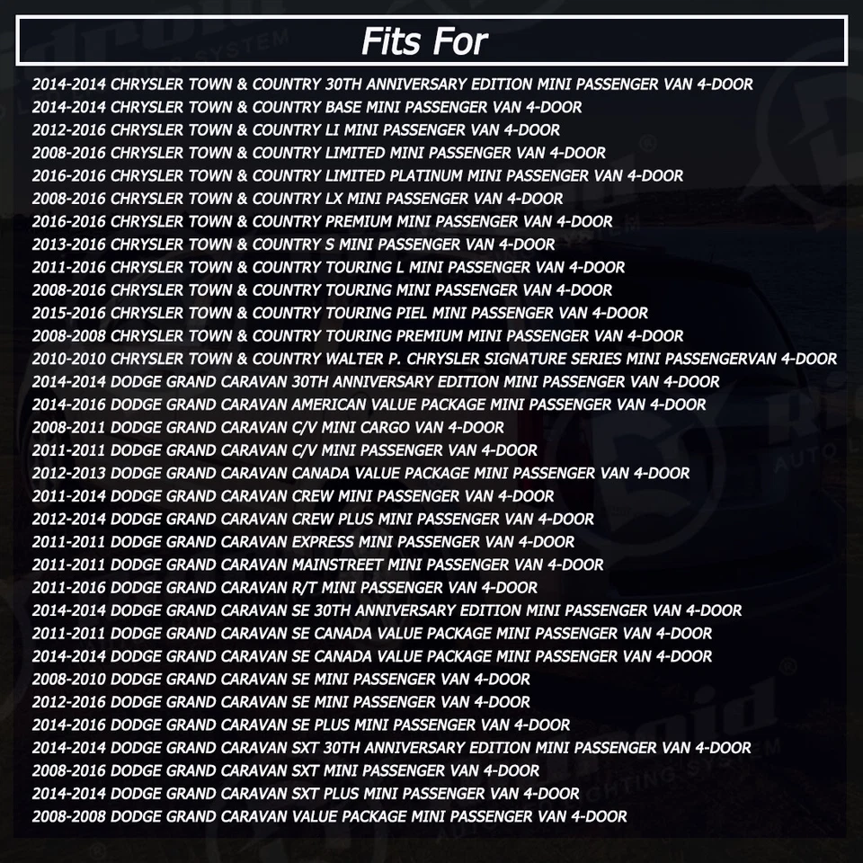 Brazo y cuchilla limpiaparabrisas trasero para Dodge Grand Caravan Chrysler Town & Country 2008-2016 Foto 2 de 4