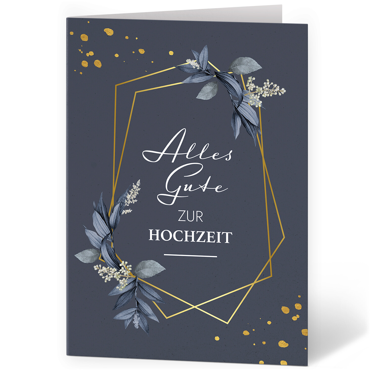 Große XXL DIN A4 Glückwunschkarte zur Hochzeit - Besondere Karte mit Umschlag