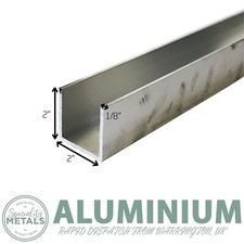 Spezialmetalle U-Profil Aluminium | 2" x 2" Verkleidung x 1/8" Wandqualit&auml;t hergestellt in UK